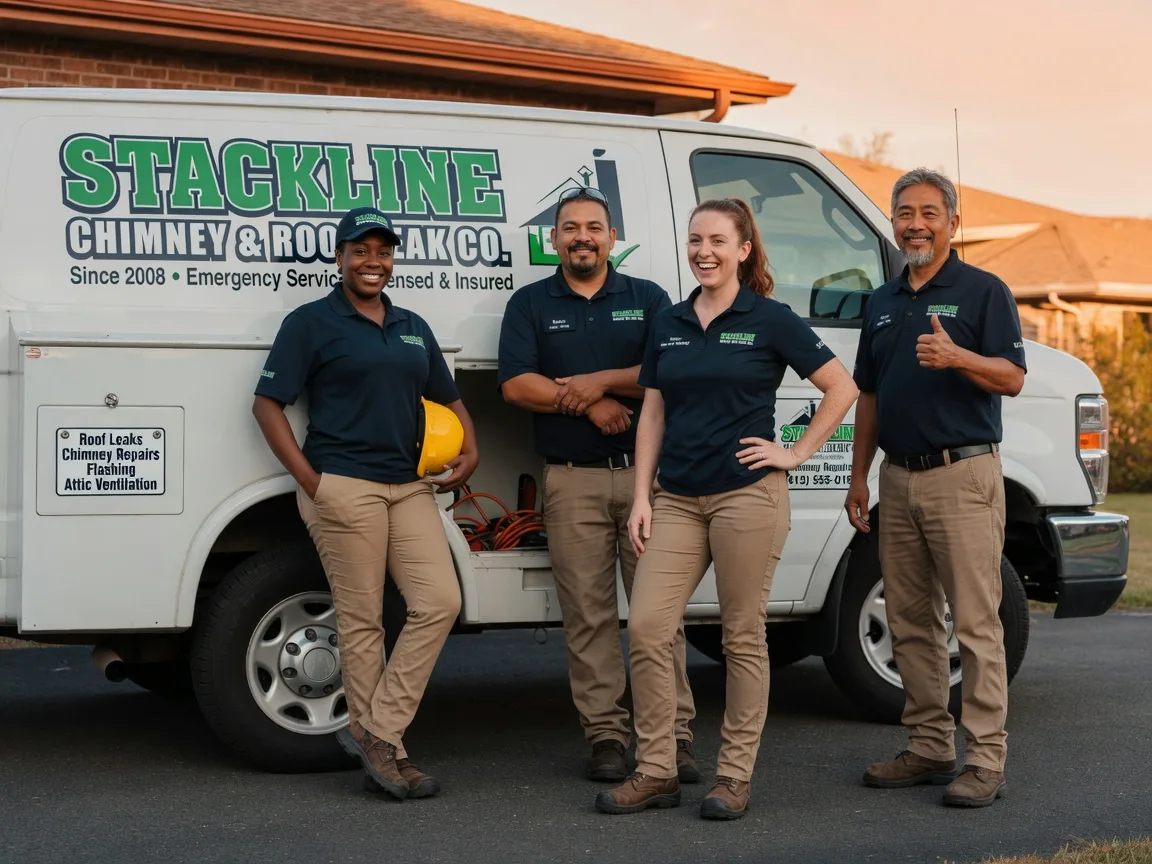 Chimney flashing repair company in Bunch, OK